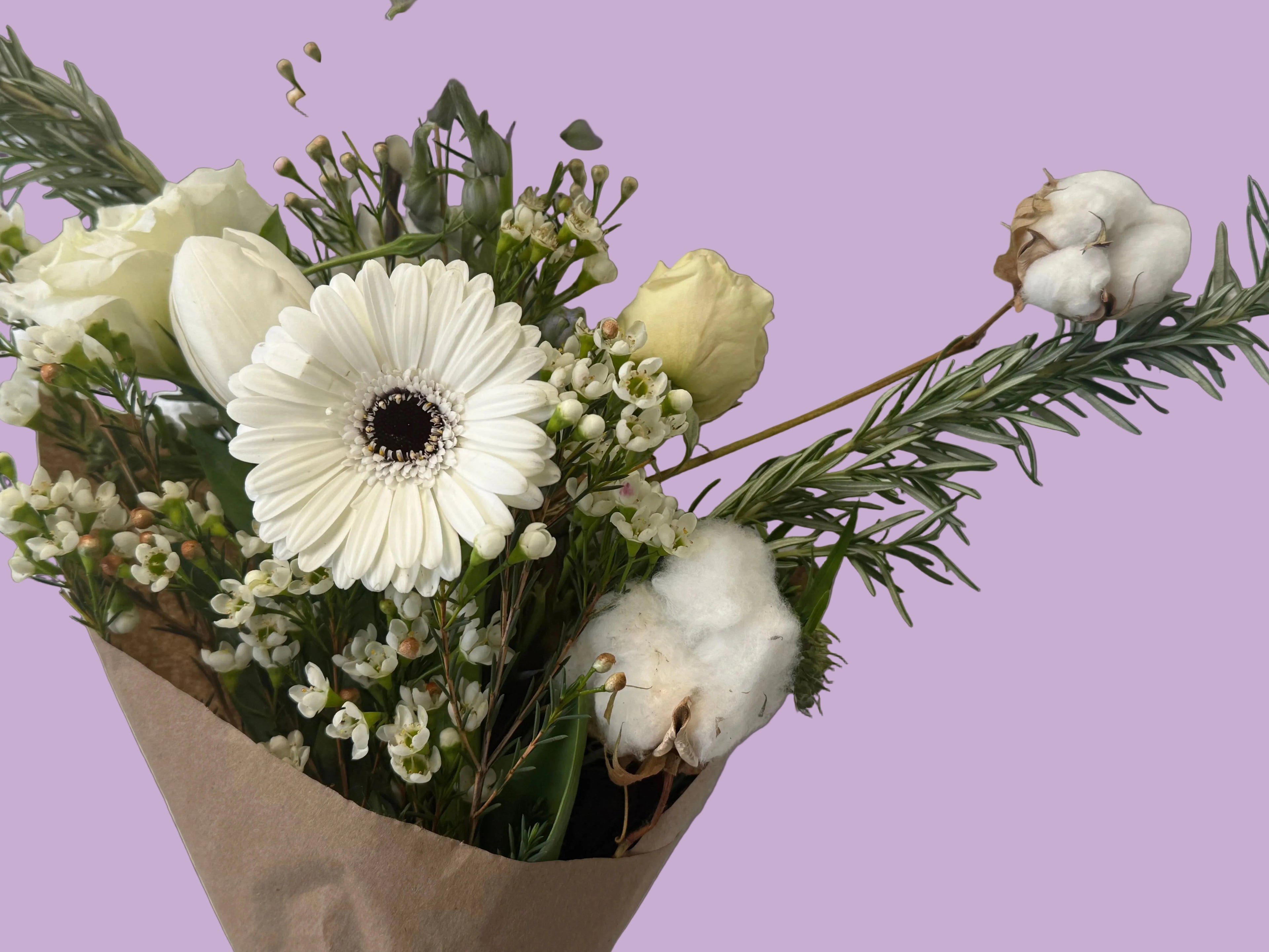 White Cotton Bouquet