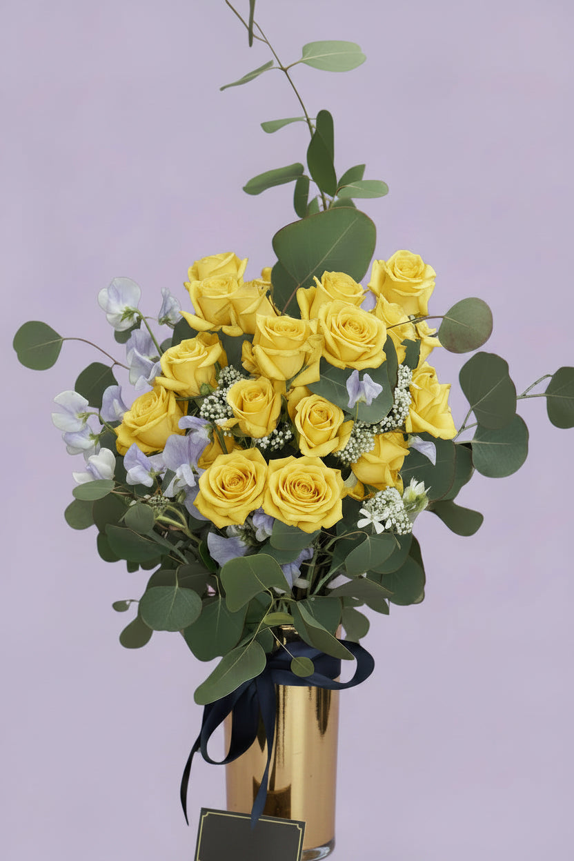 Congratulations rose flower arrangement