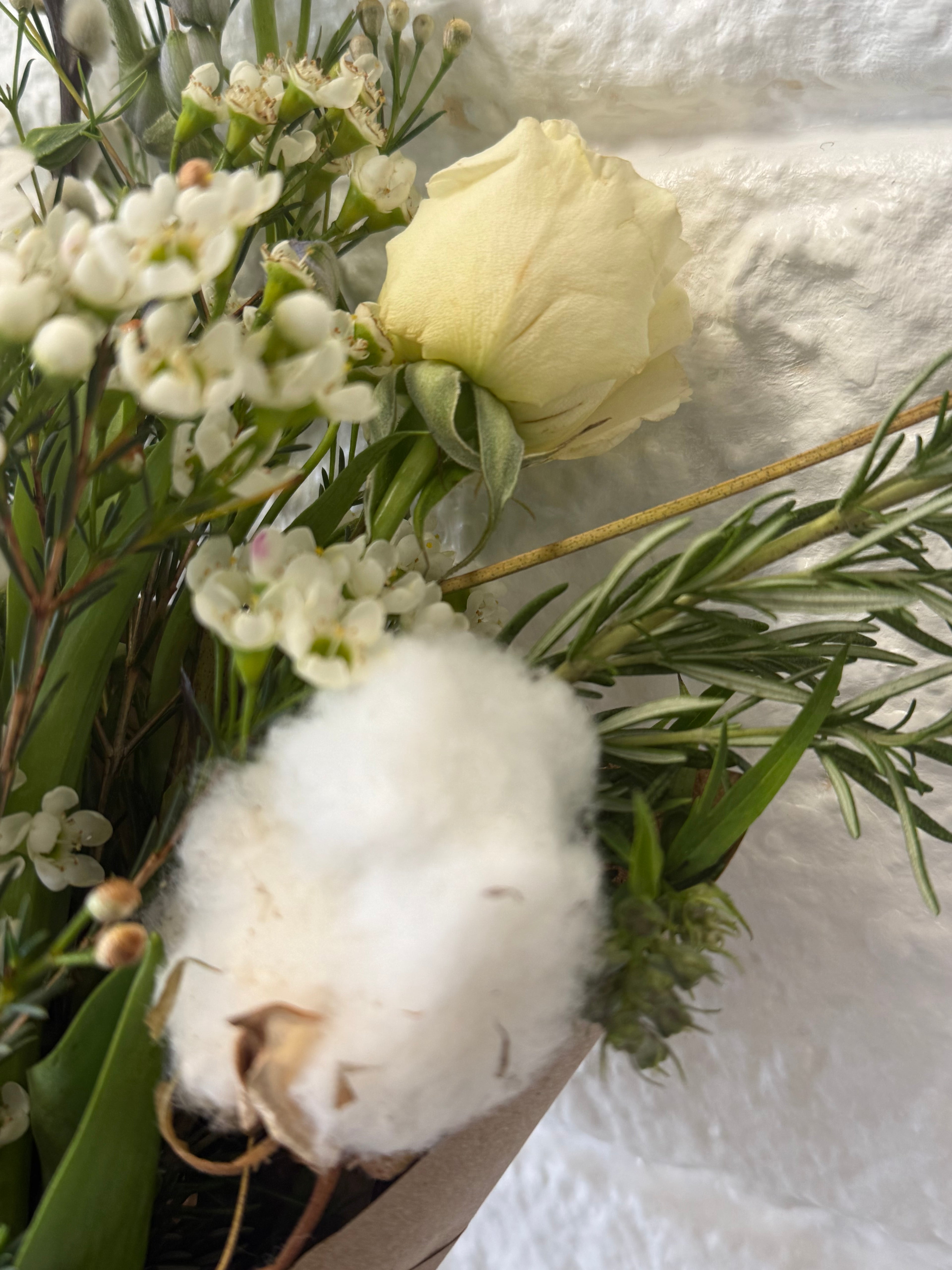 White Cotton Bouquet