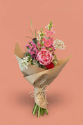 Pretty and Pink Wrapped Flower Bouquet