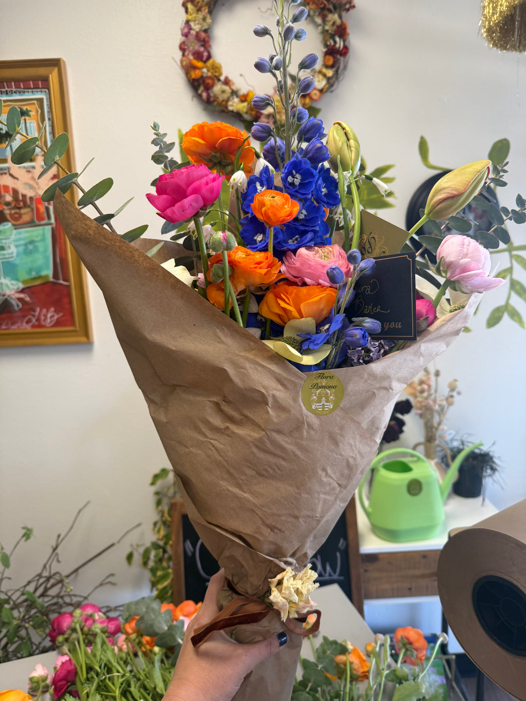 Flora Pomona’s choice - wrapped seasonal Flower bouquet